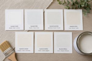 Diferentes tipos de pintura blanca
