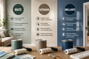 mate satinada brillante