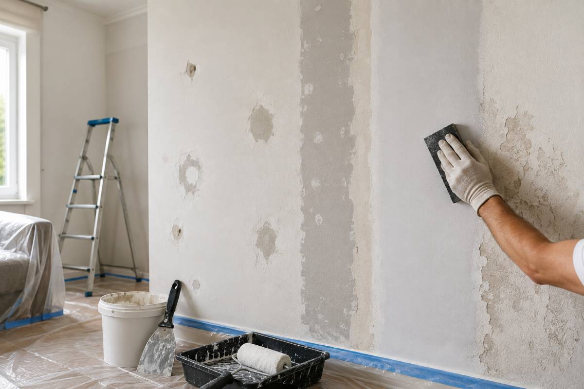 como preparar pared antes de pintar